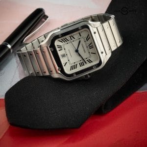 Cartier Santos de Cartier Large Steel White Dial WSSA0009 Full Set