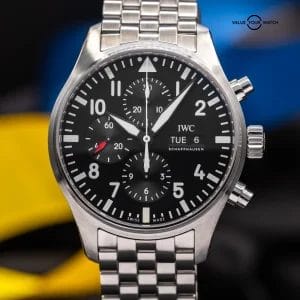 IWC Pilot’s Chronograph Black Dial Men’s Watch – IW377710 Box & Papers