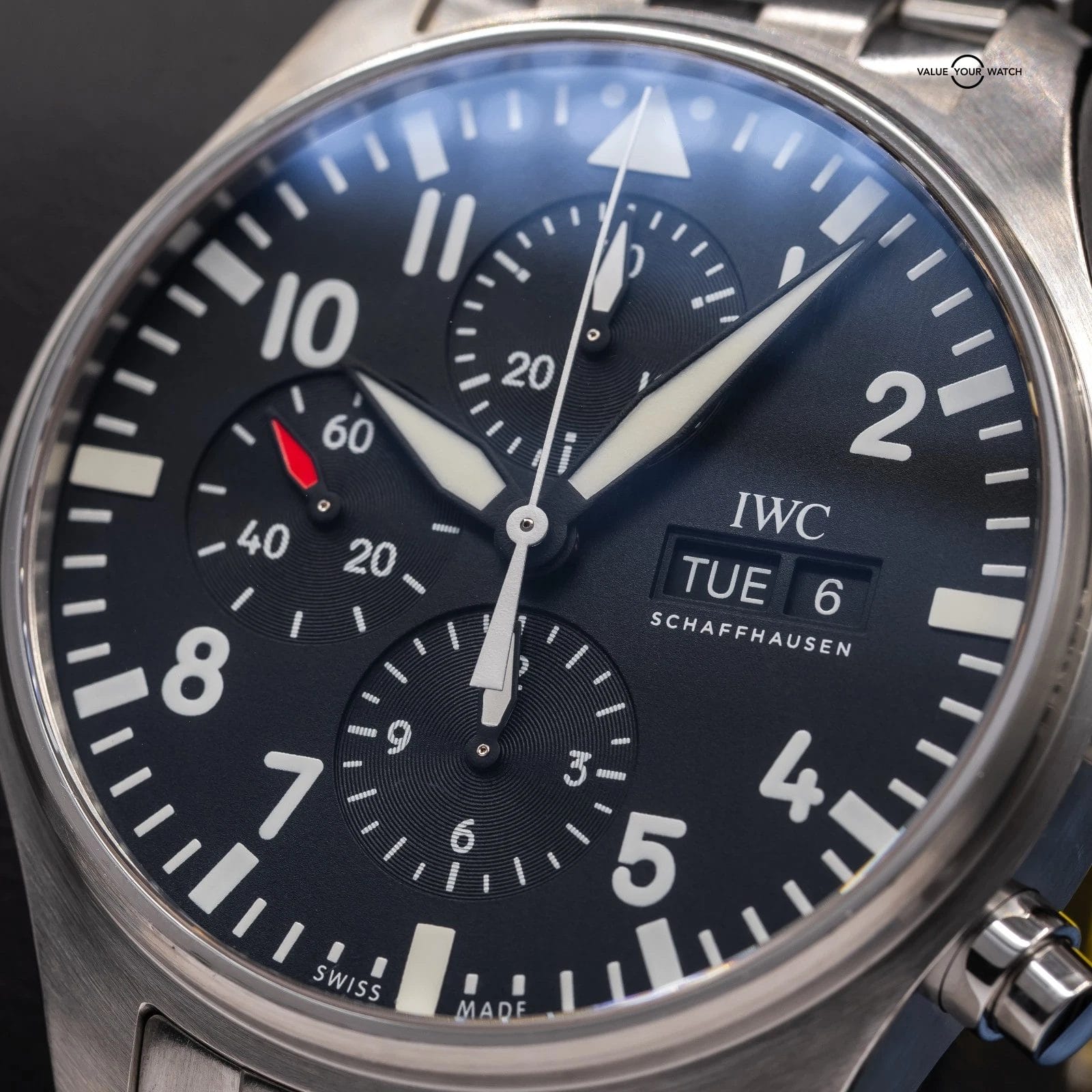 IWC Pilot's Chronograph Black Dial Men's Watch - IW377710 Box & Papers - Image 16