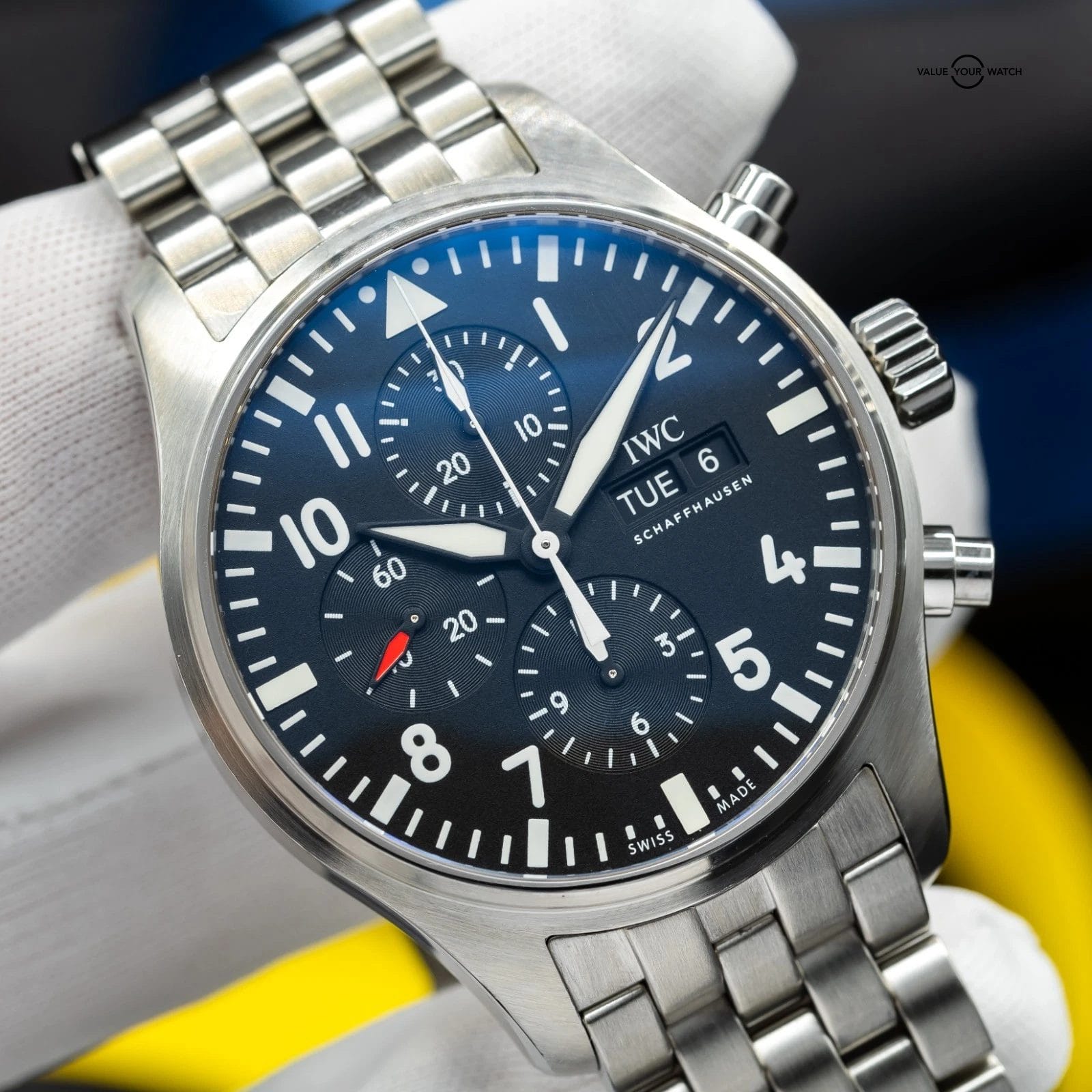 IWC Pilot's Chronograph Black Dial Men's Watch - IW377710 Box & Papers - Image 4