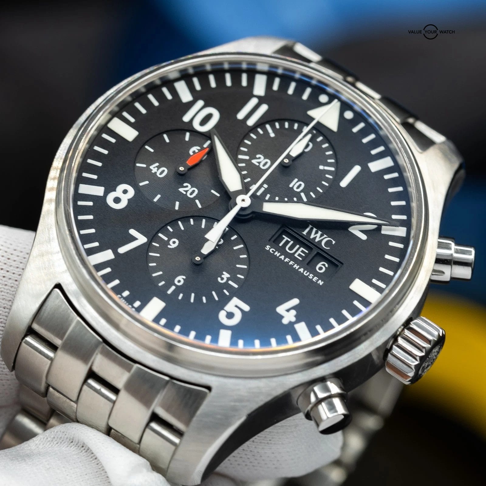 IWC Pilot's Chronograph Black Dial Men's Watch - IW377710 Box & Papers - Image 6