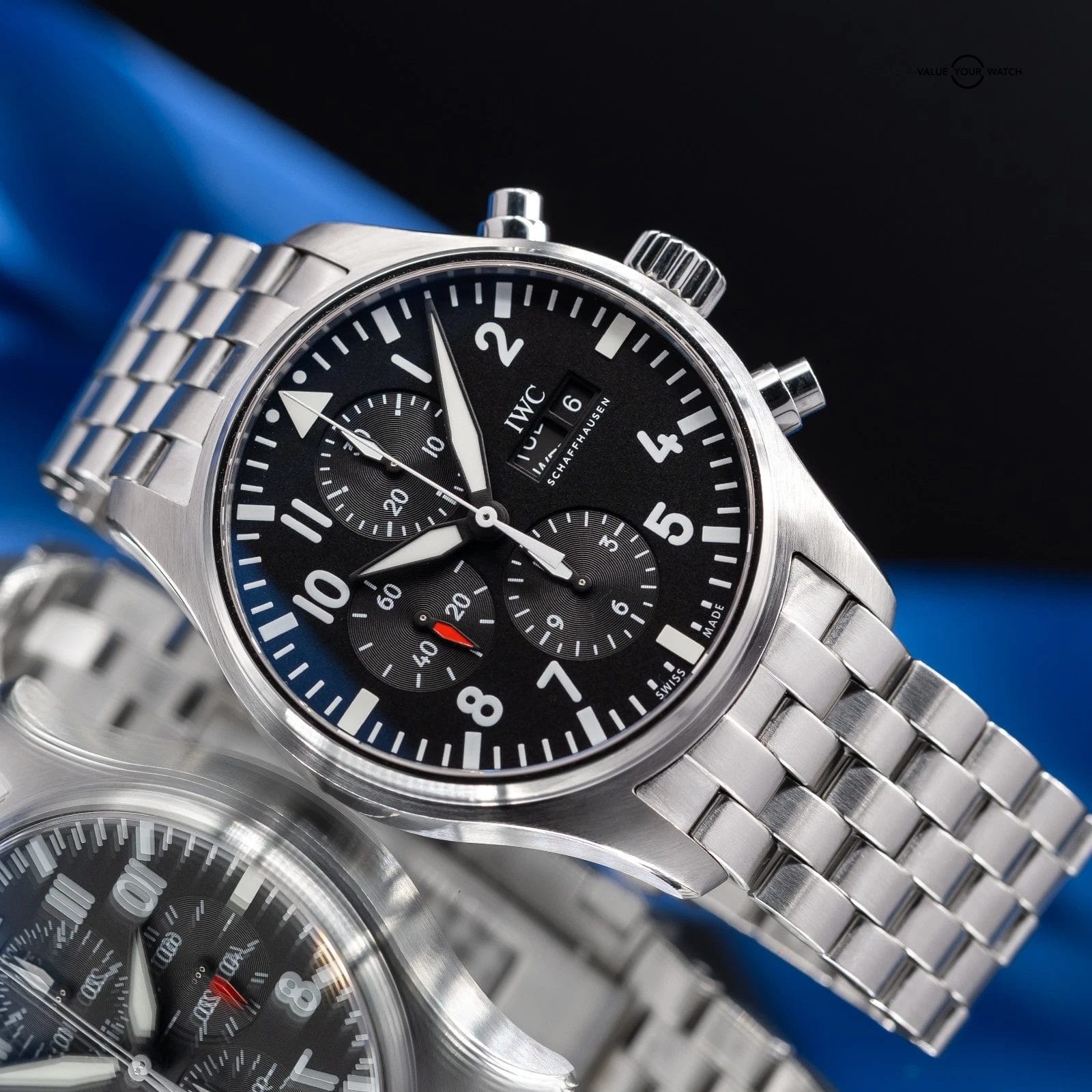 IWC Pilot's Chronograph Black Dial Men's Watch - IW377710 Box & Papers - Image 9
