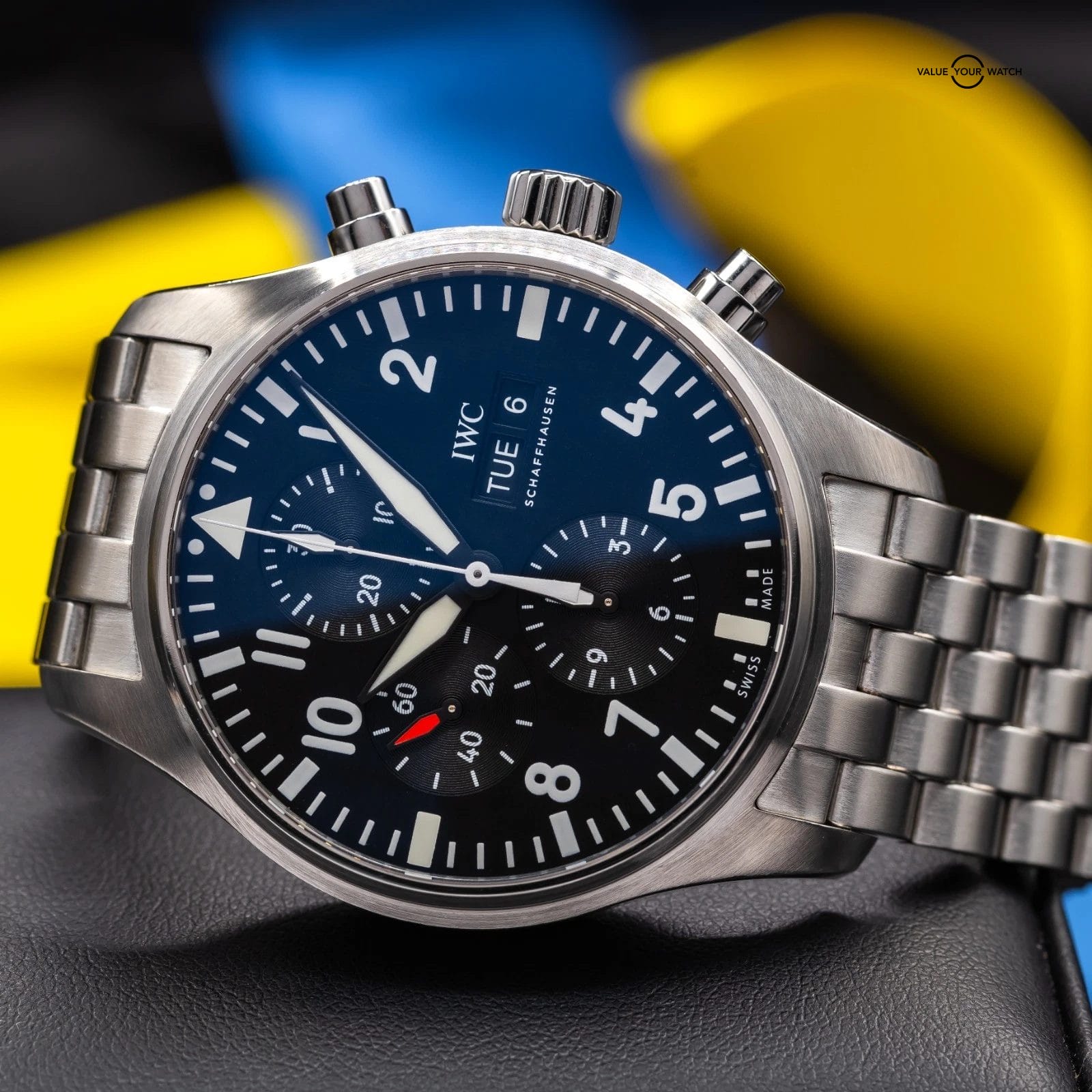 IWC Pilot's Chronograph Black Dial Men's Watch - IW377710 Box & Papers - Image 13