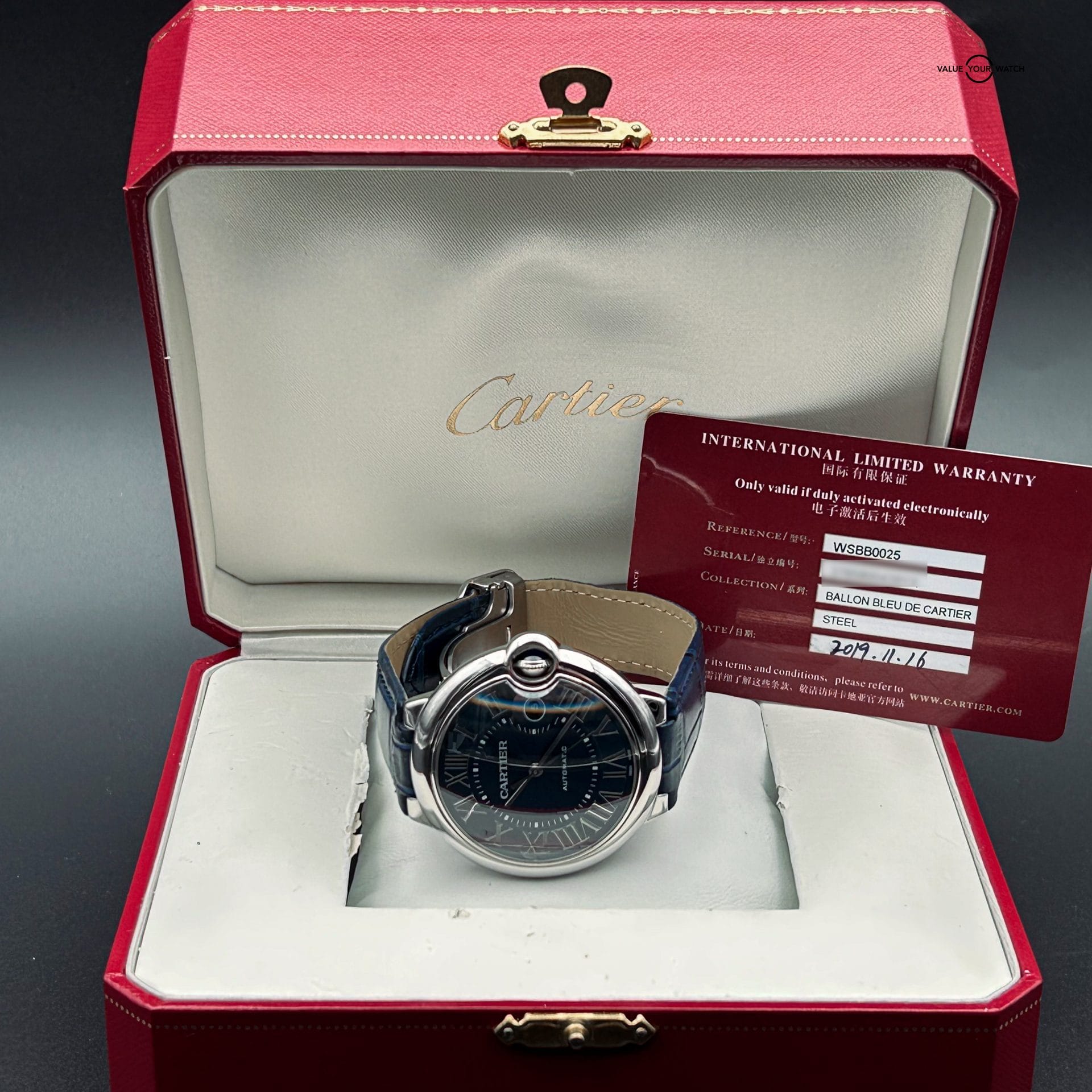 Cartier Ballon Bleu 42mm Automatic Blue Dial Stainless WSBB0025 – Box & Papers - Image 10