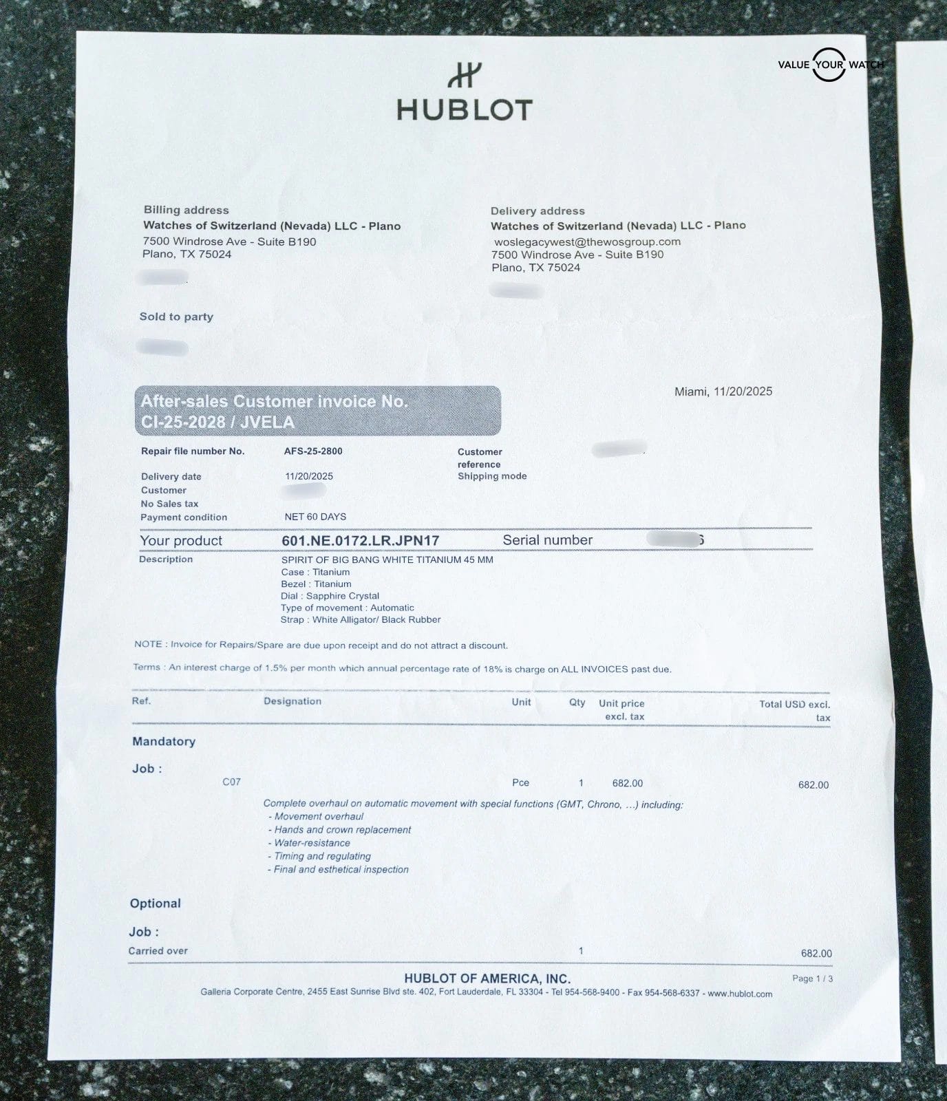 Hublot Spirit Of Big Bang 45 $24K MSRP Box WARRANTY Special 601.NE.0172.LR.JPN17 - Image 17