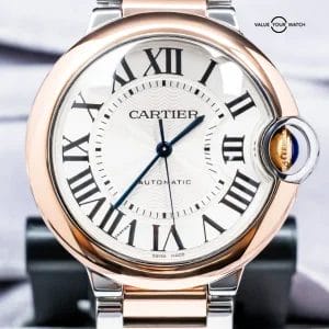 Cartier Ballon Bleu 36mm Rose Gold Papers Automatic Roman Numerals W2BB0003