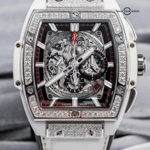 Hublot Spirit Of Big Bang 45mm White Ceramic DIAMONDS $26K MSRP 601.HX.0173.LR