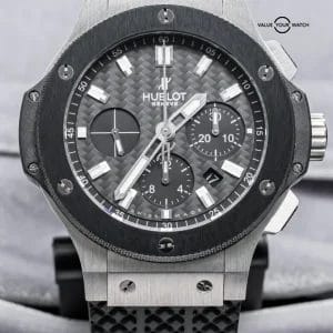 Hublot Big Bang 44 Ceramic Steel Evolution $15K MSRP Carbon Fiber 301.SM.1770.RX