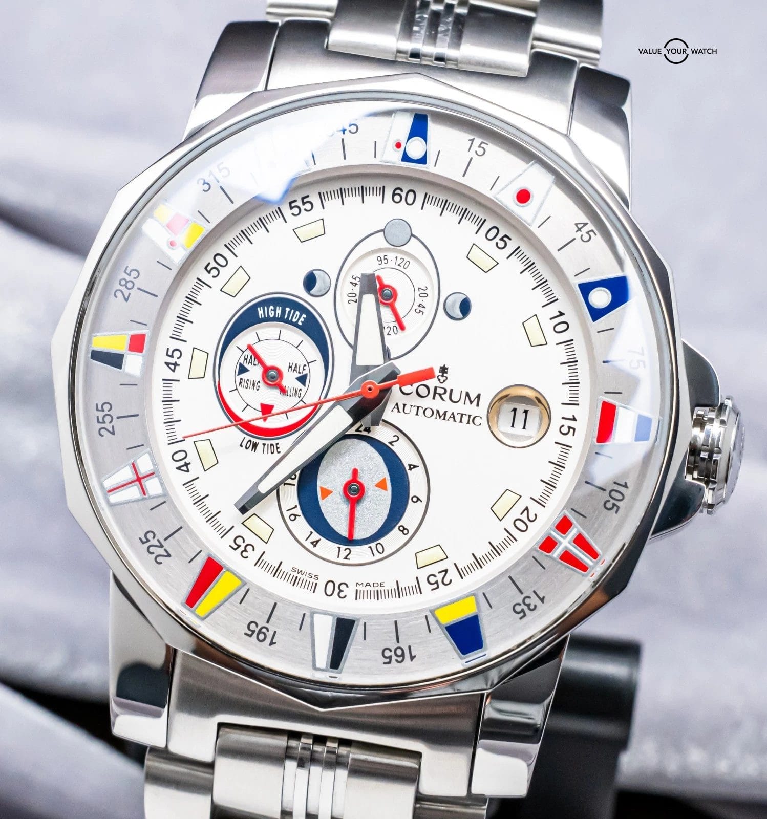 Corum Admiral’s Cup Tides Edition 44 mm Silver Dial Sailing Automatic 977.630.20