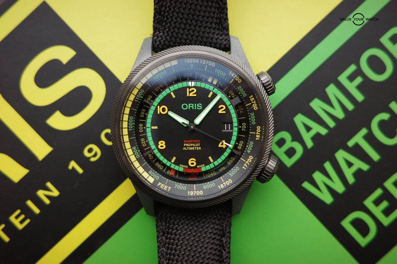 Oris X Bamford Propilot Altimeter | ref. 01 793 7775 8724 | Unworn Complete Set