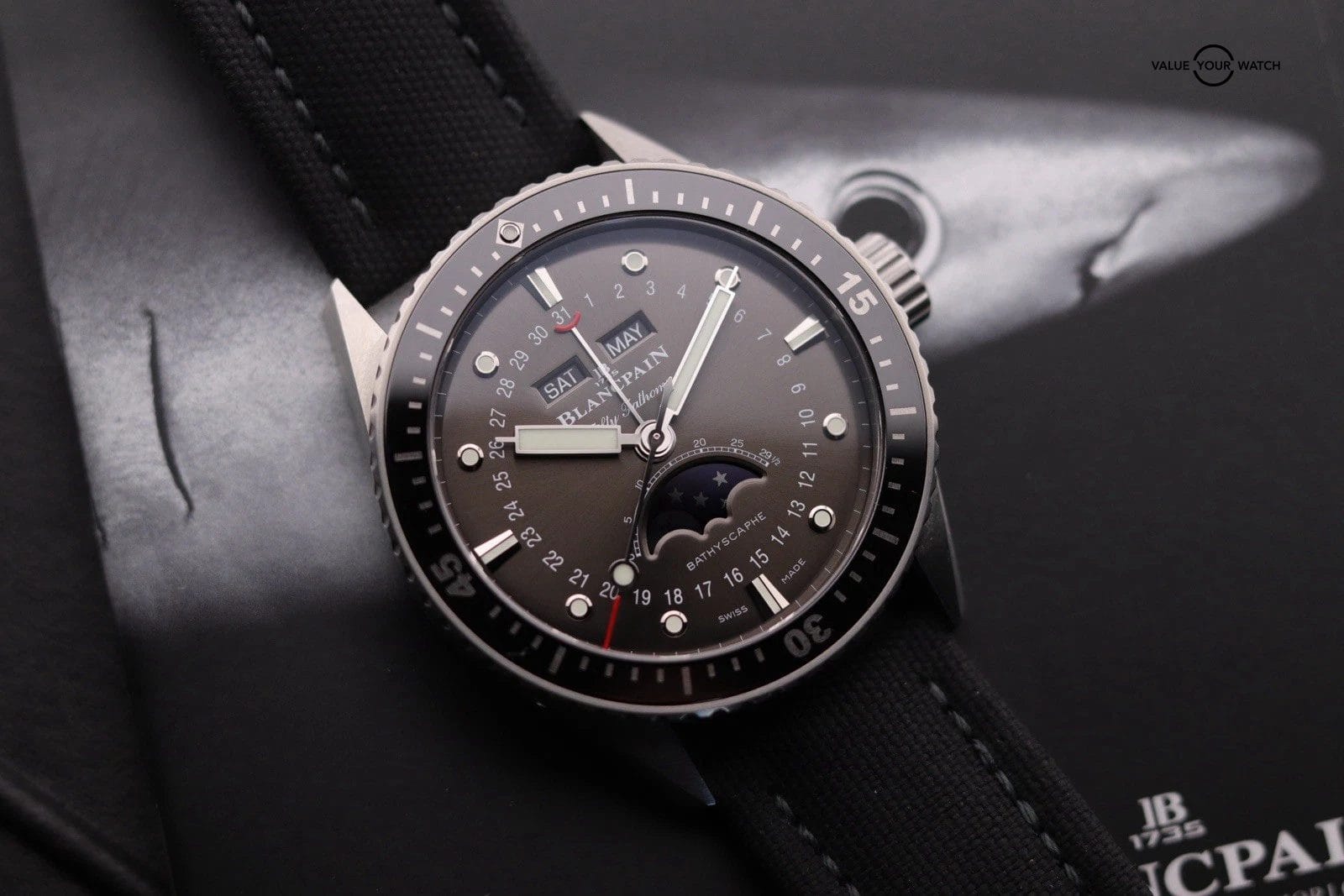 Blancpain Fifty Fathoms Bathyscaphe Quantieme 5054-1110-B52A Moonphase
