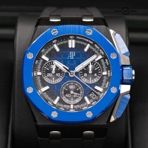 Audemars Piguet Royal Oak Offshore Blue Smoked dial 43mm Ceramic case, flyback!