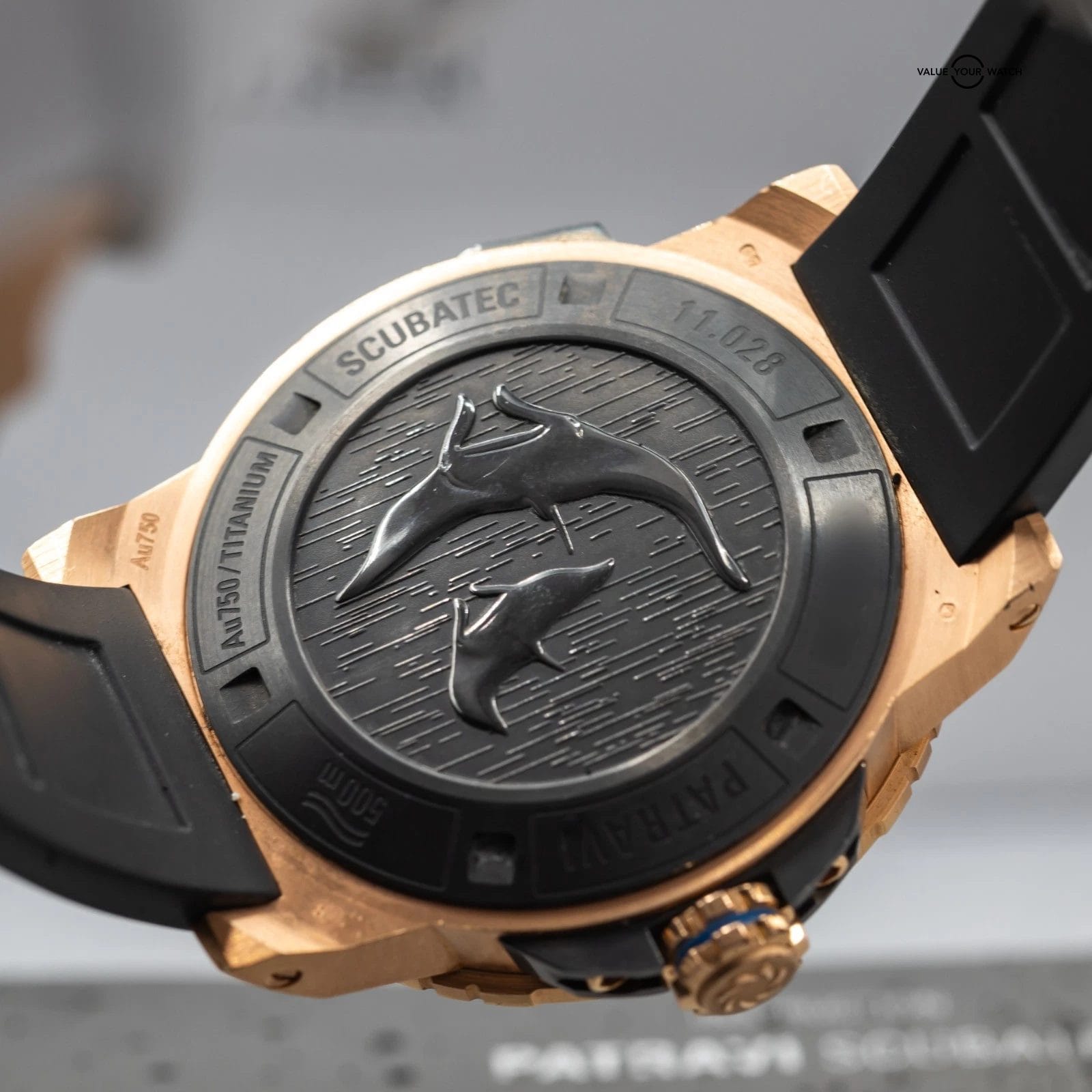 Carl F. Bucherer ScubaTec Patravi Blue dial solid 18k! 207g, 140g GOLD WEIGHT! - Image 8