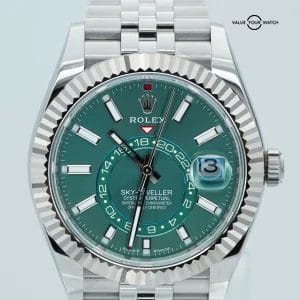 2025 Rolex Sky-Dweller 42mm 336934 Stainless Steel Jubilee Green Dial