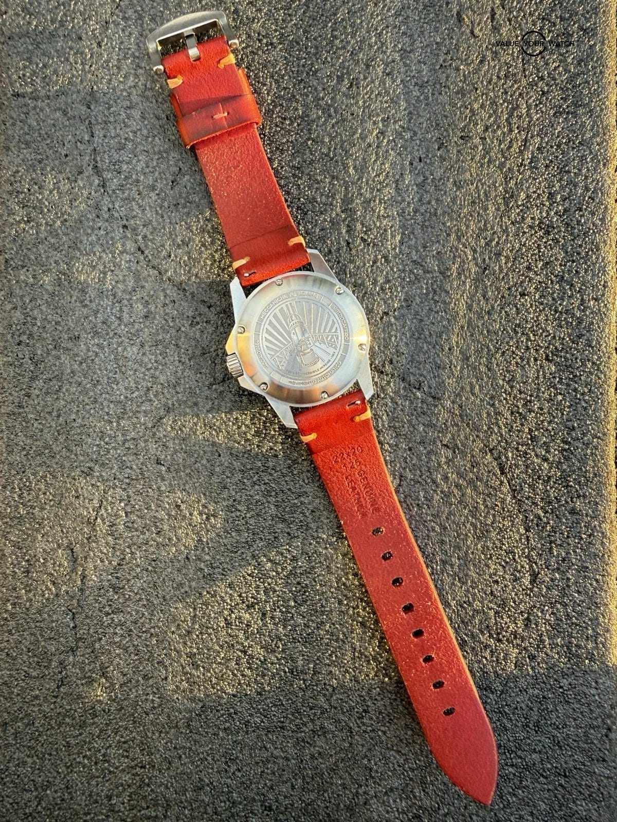 Rare Red Meccaniche Veneziane Nereide Diver Watch 3321503 Leather Full Set - Image 12