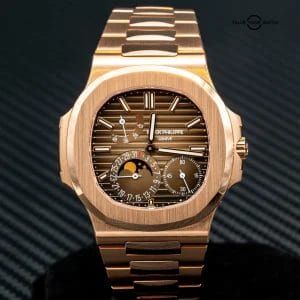 2023 Patek Philippe Nautilus 5712/1R-001 Moonphase Rose Gold Chocolate Dial 40mm