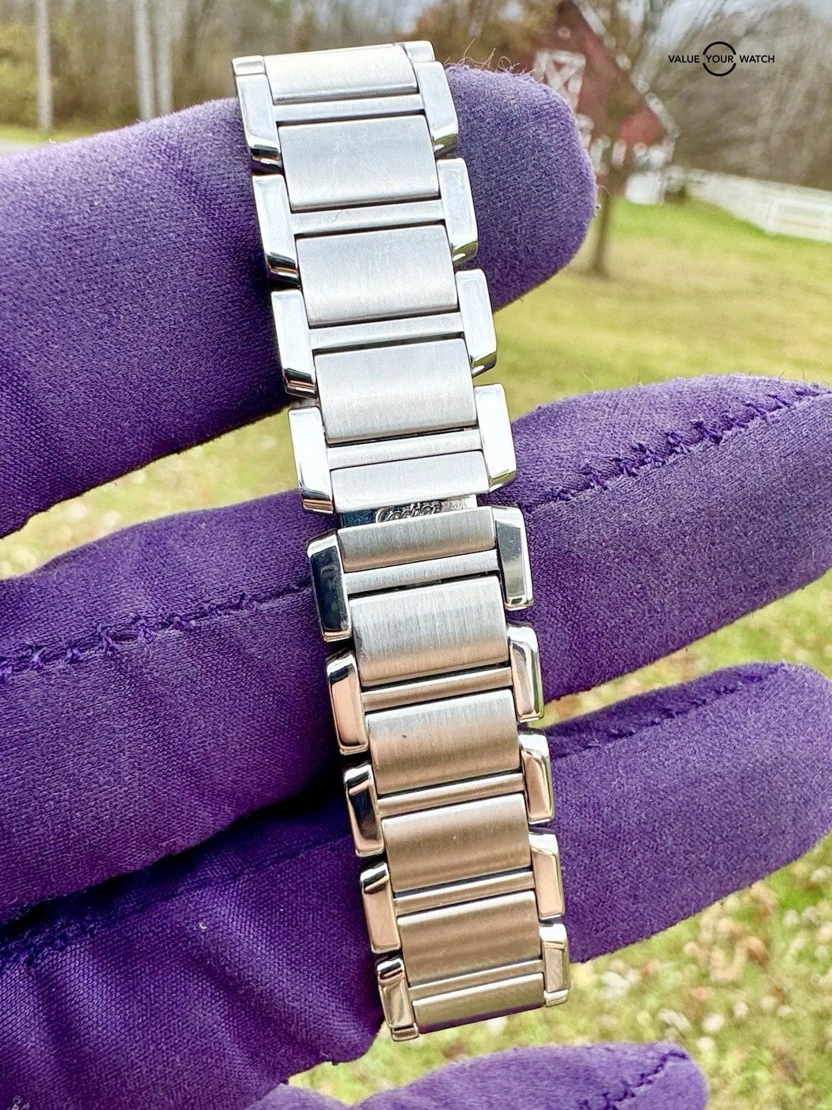 Cartier Ladies Tank Française 20MM Silver Dial Steel Bracelet (2300) - Image 4