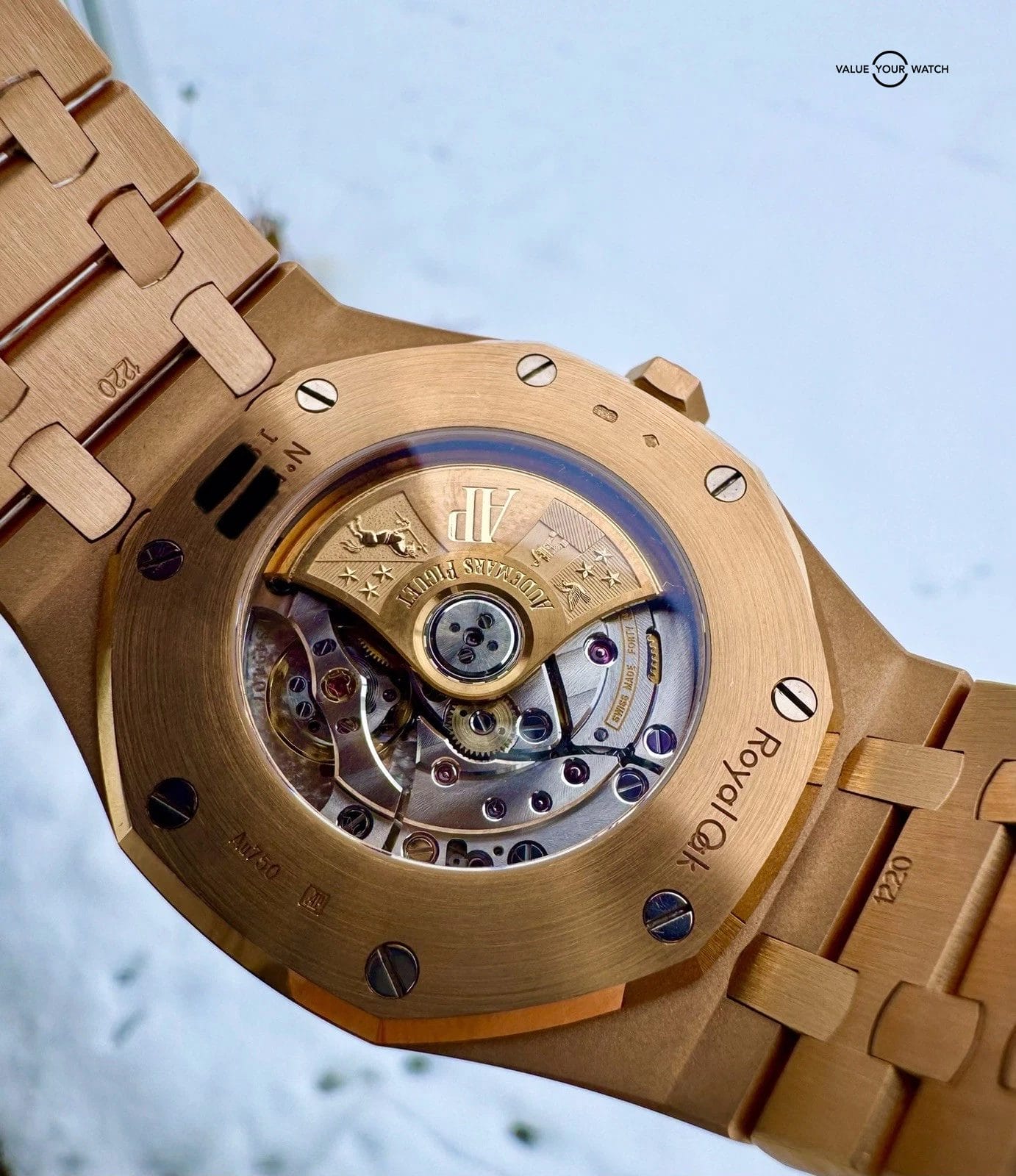 Audemars Piguet Royal Oak Blue Dial Rose Gold - 15400OR.OO.1220OR.03 - Image 13