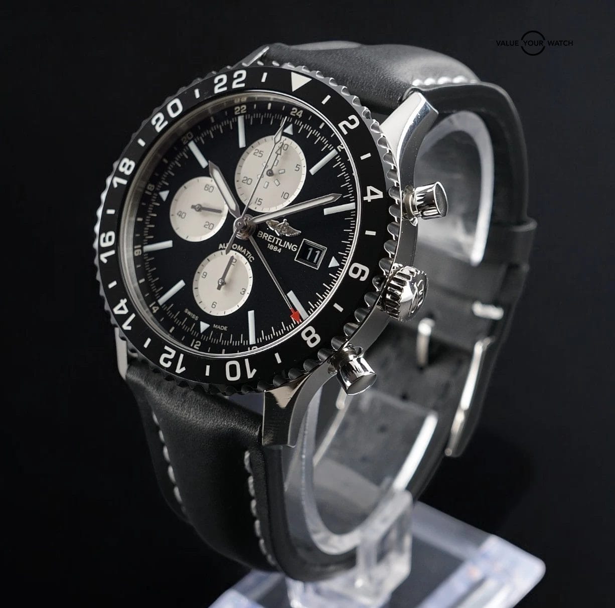 Breitling Chronoliner Y24310 GMT Chronograph Reverse Panda Pilot Watch 46mm - Image 3