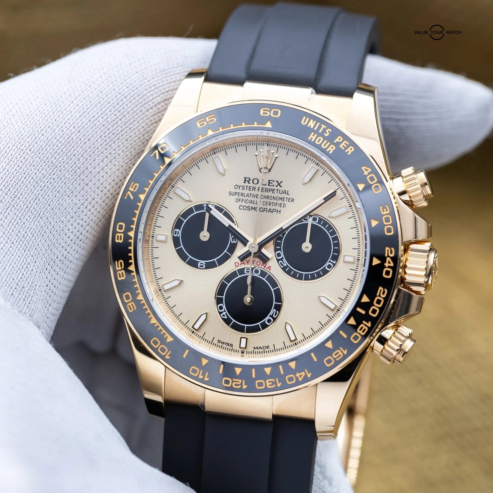 Rolex Cosmograph Daytona Yellow Gold Oysterflex Pikachu - 126515LN Full Set - Image 3