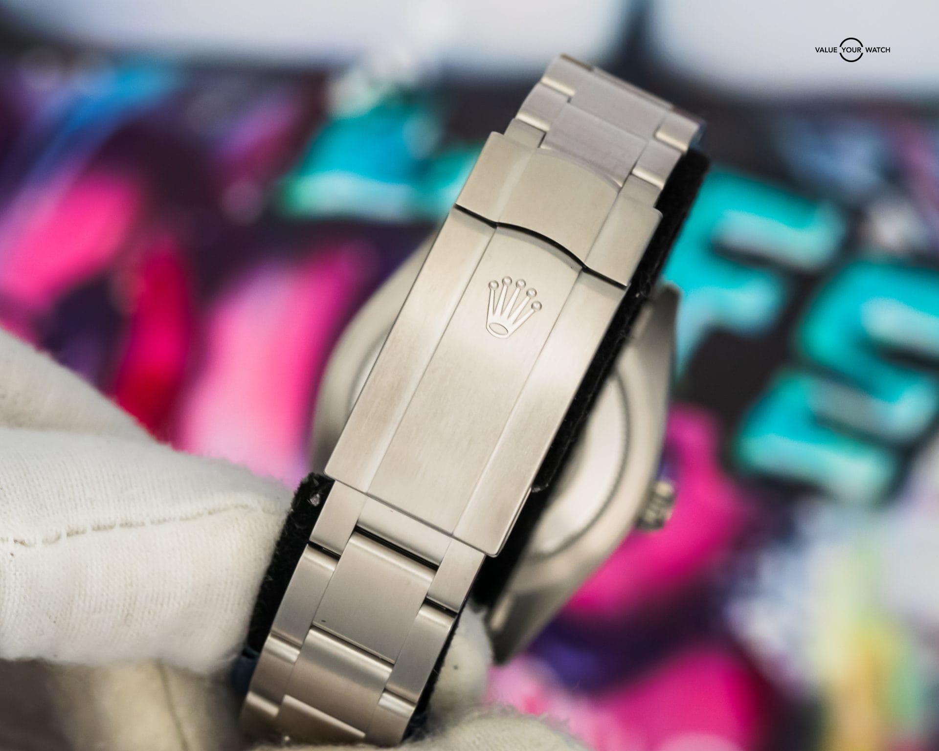 2025 ROLEX Oyster Perpetual 34mm Med Blue Dial – UNWORN BOX & PAPERS – 124200 - Image 7