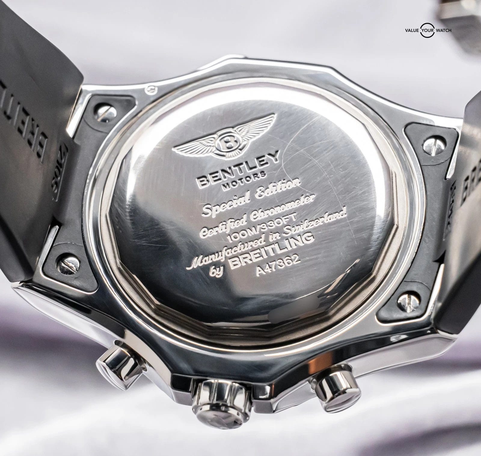 Breitling Bentley GMT 49mm $11K MSRP SERVICED Chronograph Deploy Rubber A47362 - Image 5