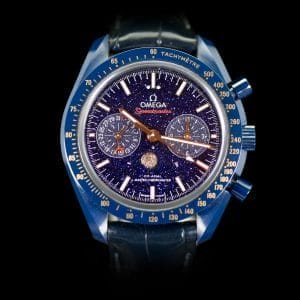 Omega Speedmaster Moonphase “Blue Side of the Moon” | Ref. 304.93.44.52.03.002 | 44mm | Aventurine Dial | Complete Set