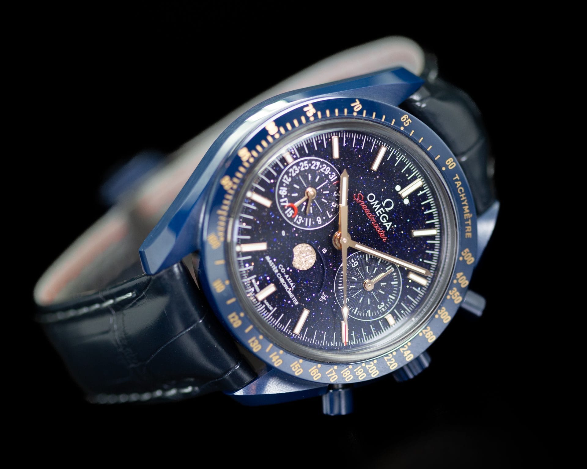 Omega Speedmaster Moonphase “Blue Side of the Moon” | Ref. 304.93.44.52.03.002 | 44mm | Aventurine Dial | Complete Set - Image 8