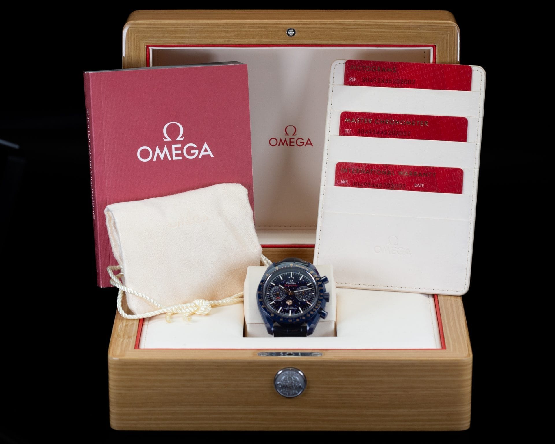 Omega Speedmaster Moonphase “Blue Side of the Moon” | Ref. 304.93.44.52.03.002 | 44mm | Aventurine Dial | Complete Set - Image 11