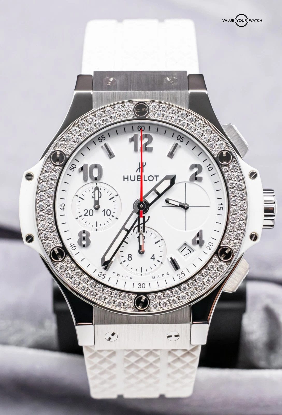 Hublot Big Bang 41 Steel Diamonds $18K MSRP Complete SERVICED 342.SE.230.RW.114 - Image 2
