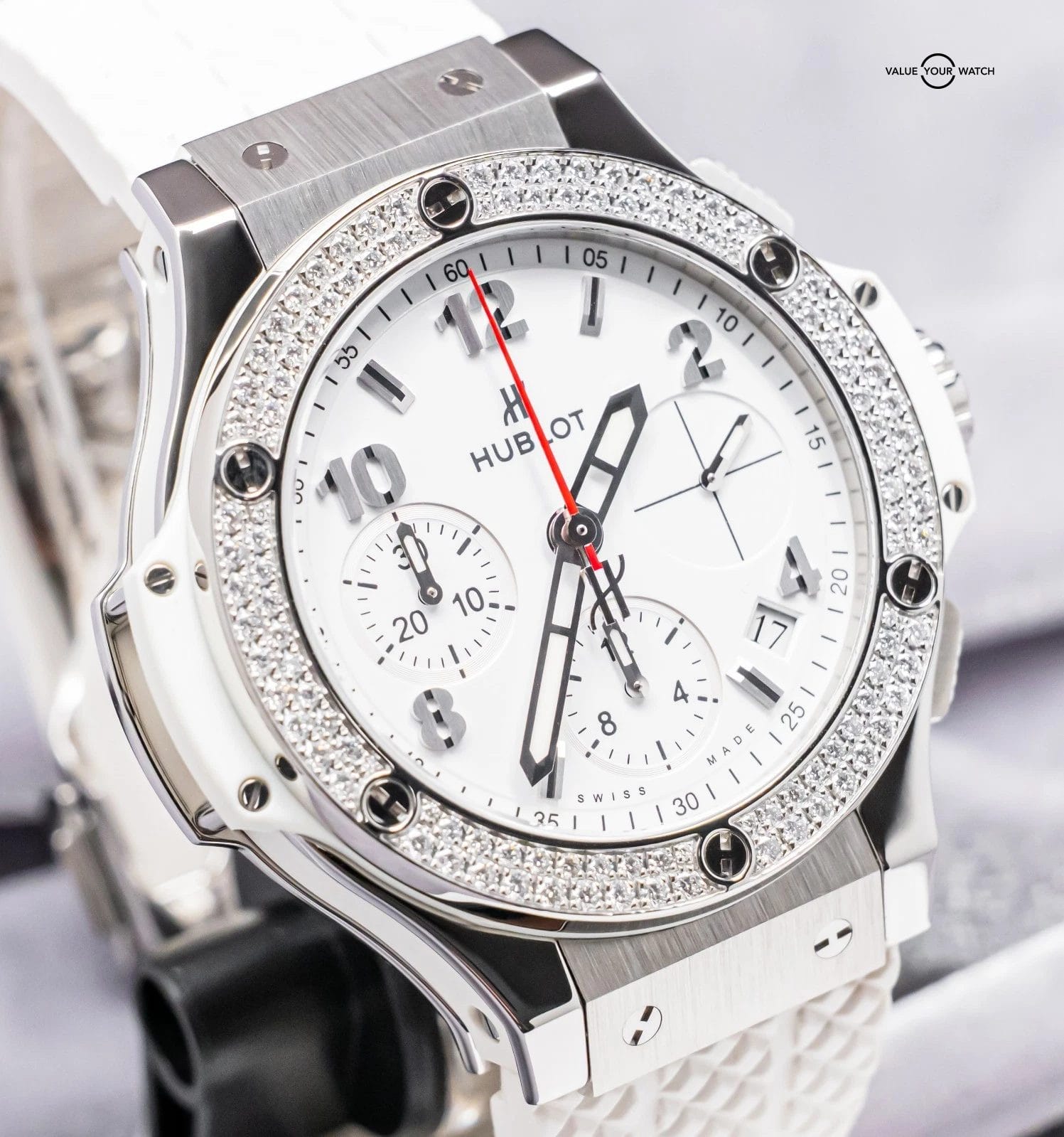 Hublot Big Bang 41 Steel Diamonds $18K MSRP Complete SERVICED 342.SE.230.RW.114 - Image 3