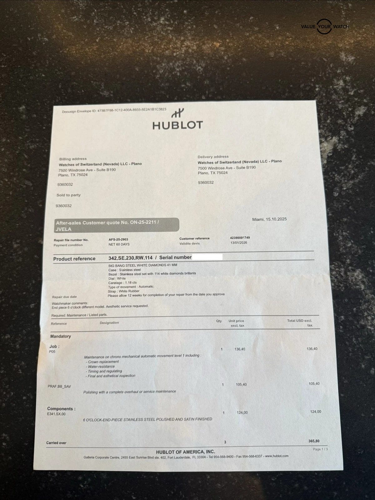 Hublot Big Bang 41 Steel Diamonds $18K MSRP Complete SERVICED 342.SE.230.RW.114 - Image 7