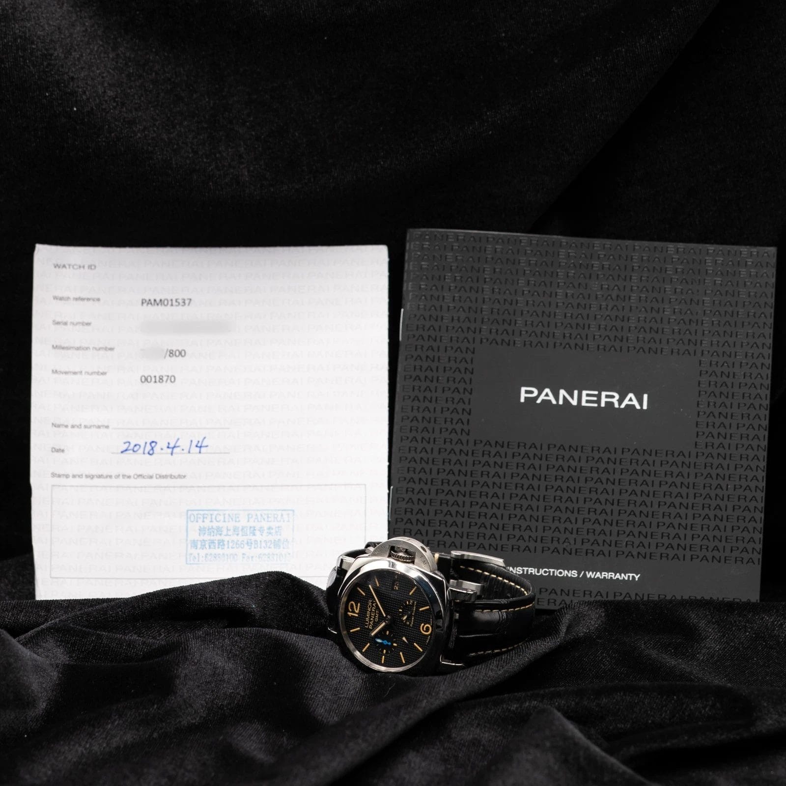 Panerai Luminor Marina GMT 3 Days 1950, 42mm Steel with papers Ref. PAM01537 - Image 4