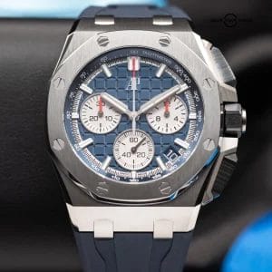 Audemars Piguet Royal Oak Offshore Titanium Chronograph Blue 26420TI Full Set