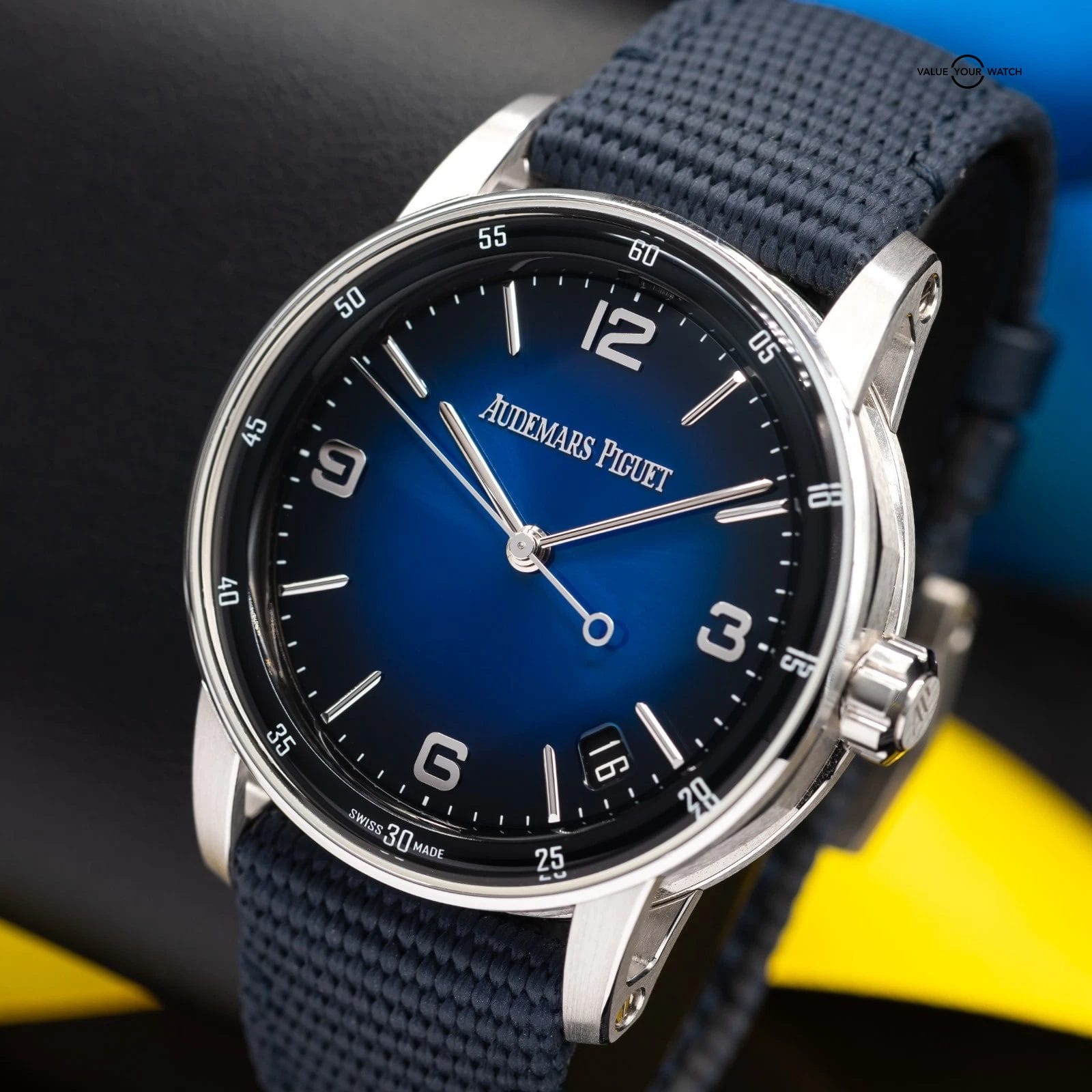 Audemars Piguet Code 11.59 White Gold, Blue Lacquered Dial Men's Watch 15210BC - Image 16