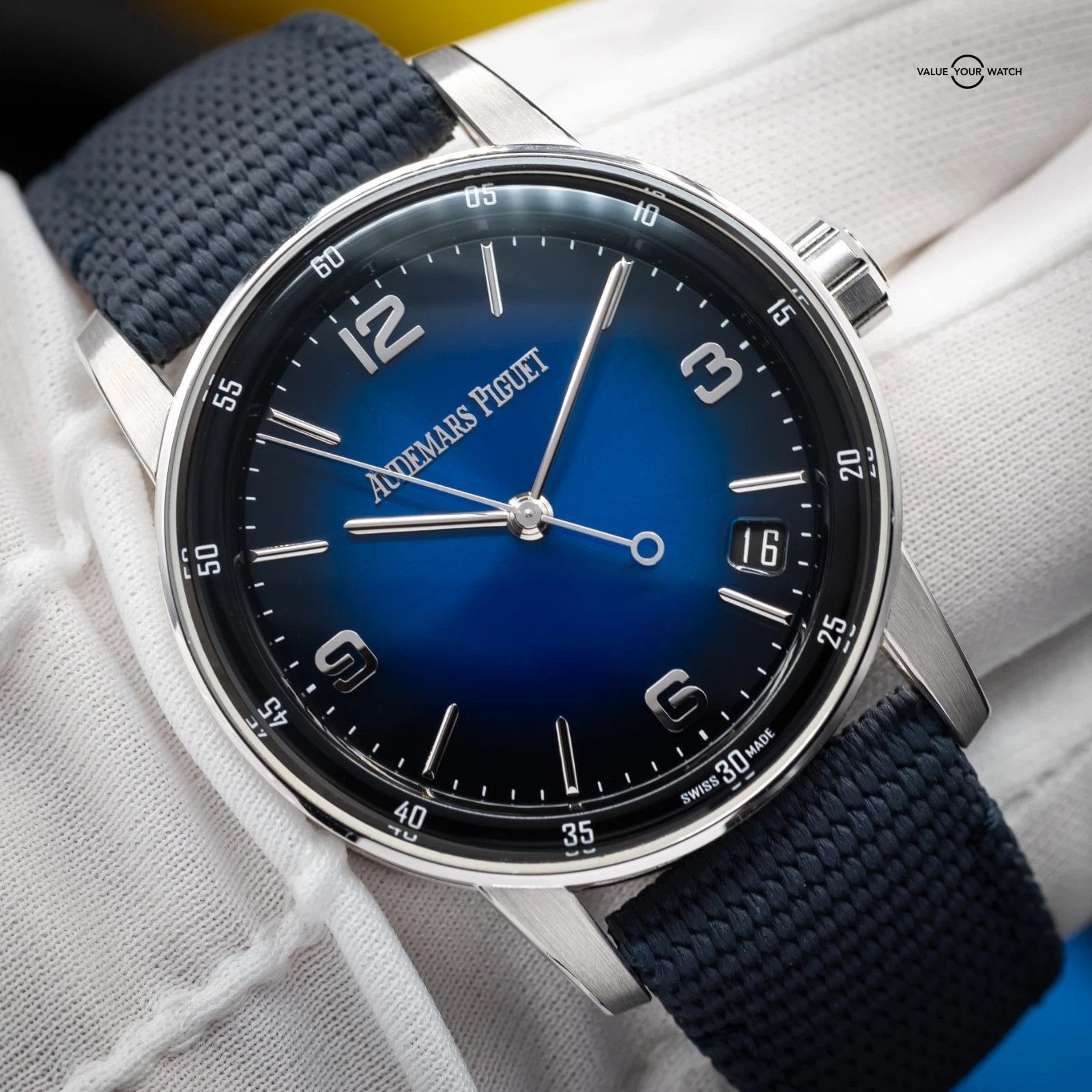 Audemars Piguet Code 11.59 White Gold, Blue Lacquered Dial Men's Watch 15210BC - Image 13