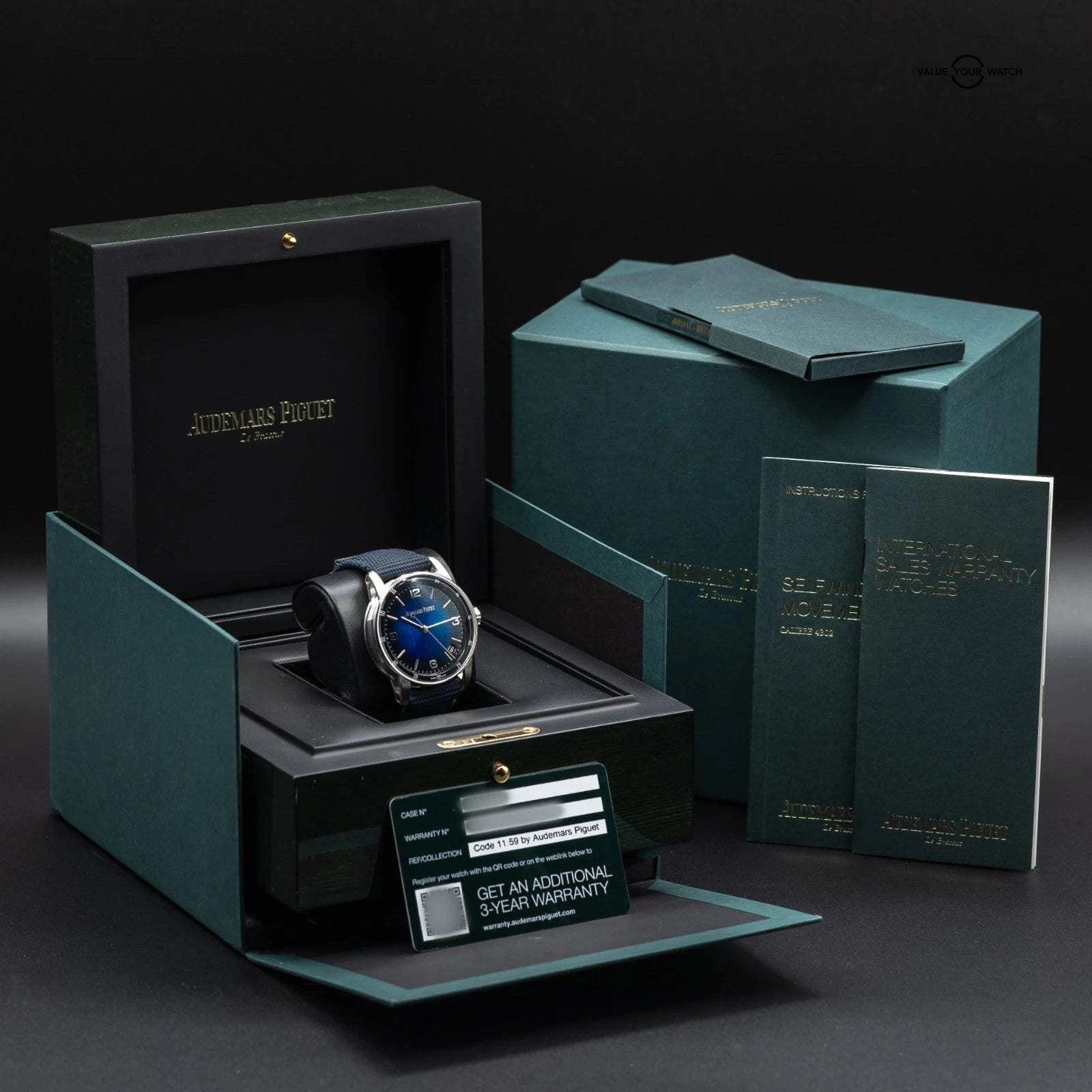 Audemars Piguet Code 11.59 White Gold, Blue Lacquered Dial Men's Watch 15210BC - Image 15