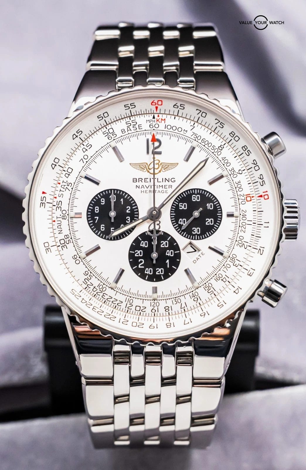 Breitling Navitimer Heritage 43 Panda Dial WARRANTY Box Manuals Pilot A35340 - Image 2