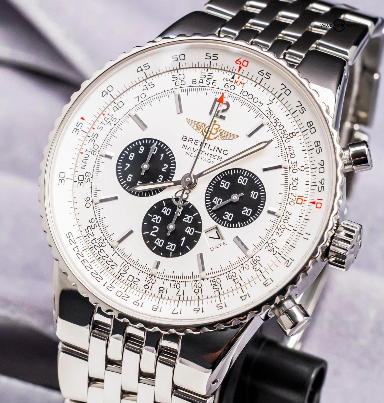 Breitling Navitimer Heritage 43 Panda Dial WARRANTY Box Manuals Pilot A35340 - Image 13