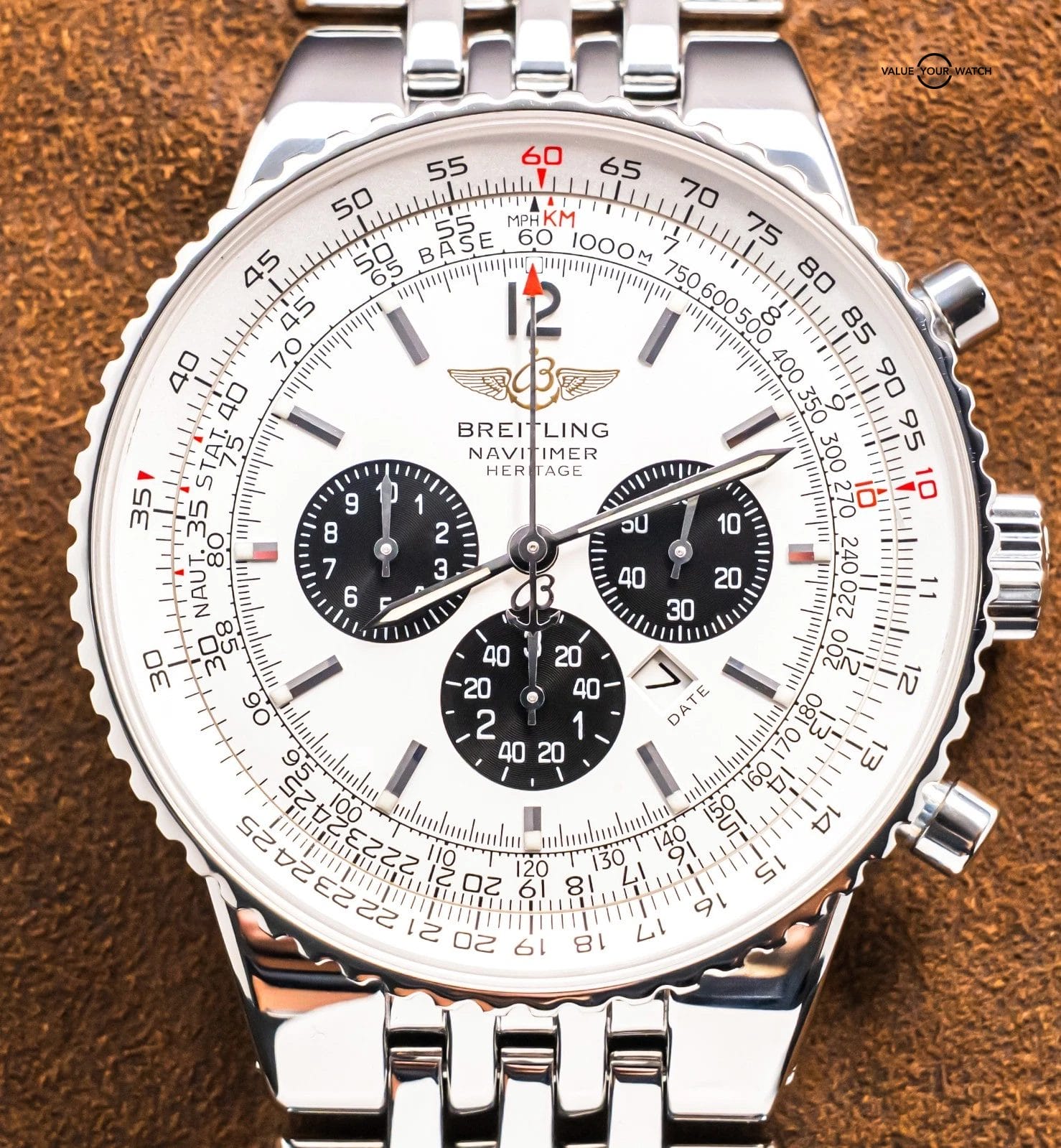 Breitling Navitimer Heritage 43 Panda Dial WARRANTY Box Manuals Pilot A35340 - Image 15