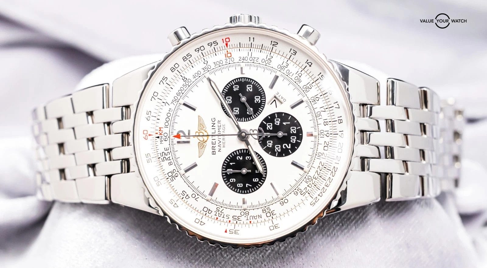 Breitling Navitimer Heritage 43 Panda Dial WARRANTY Box Manuals Pilot A35340 - Image 17