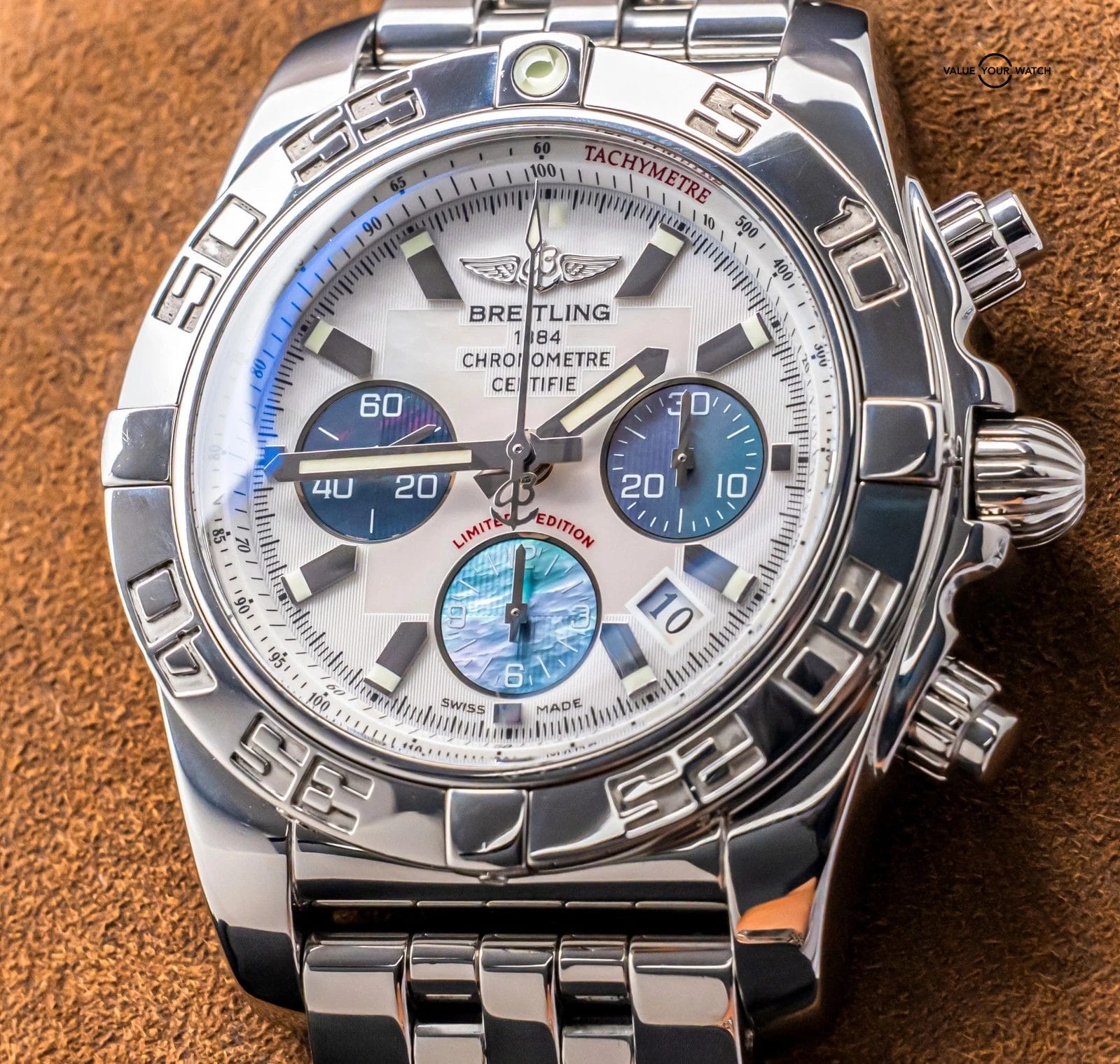 Breitling Chronomat 44 White Mother of Pearl Dial Limited Of 300 AB0110 - Image 13