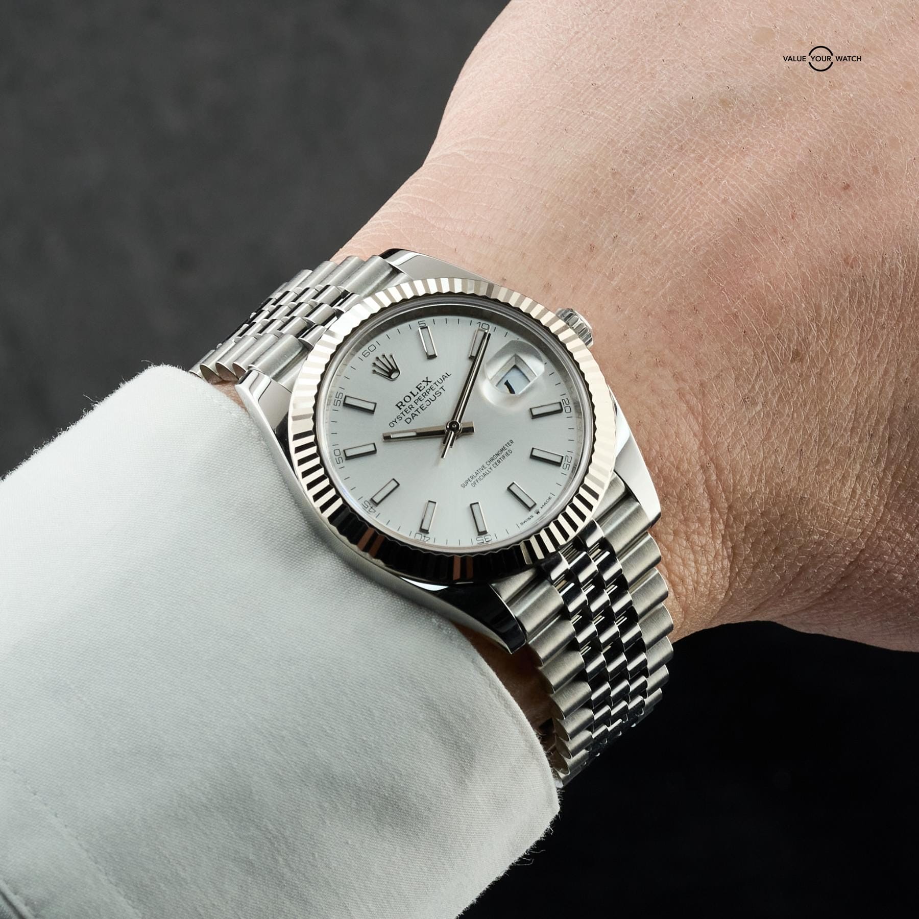 Rolex Datejust 41 Steel White Gold Fluted Bezel 126334 Full Set - Image 20