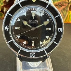 Vintage Gruen Ocean Chief Diver Watch 560RSS Runs Rare 1950s