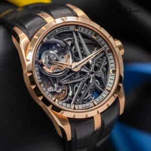 2025 Roger Dubuis Excalibur Monobalancier 18K Rose Gold Skeleton Dial DBEX0954