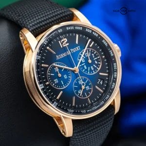 Audemars Piguet Code 11.59 18K Rose Gold Chronograph Blue Men’s Watch 26390OR
