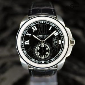 Cartier Calibre de Cartier W7100014 42MM Steel Black Dial Full Set WARRANTY