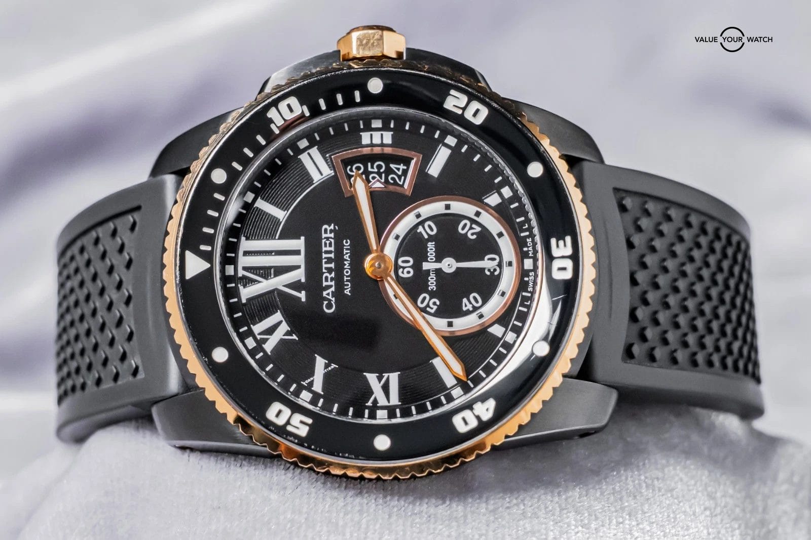 Cartier Calibre de Cartier Diver Two-Tone 18K Rose Gold ADLC $13K MSRP W2CA0004 - Image 7