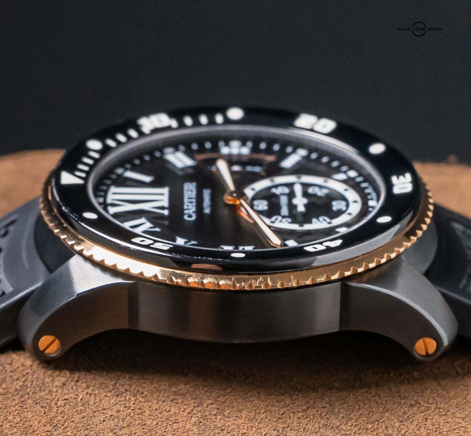 Cartier Calibre de Cartier Diver Two-Tone 18K Rose Gold ADLC $13K MSRP W2CA0004 - Image 11