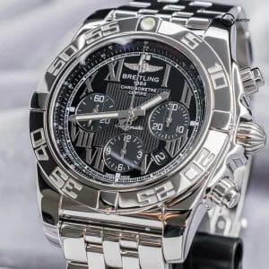 Breitling Chronomat 44 B01 Black Roman Numeral Dial SERVICED $9K MSRP AB0110